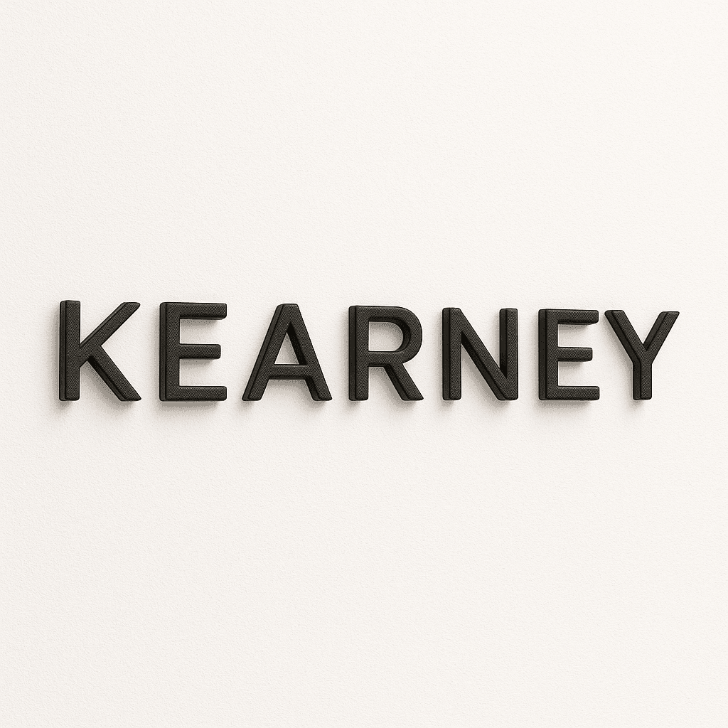 Modern interior meeting space at a Kearney consulting office, symbolizing collaboration and strategy.